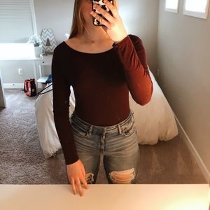 American Eagle dark purple body suit